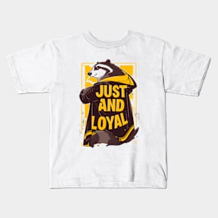 Just and Loyal - Wizard Badger - Fantasy Kids T-Shirt